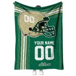 custom south florida bulls helmet theme green quilt blanket best selling