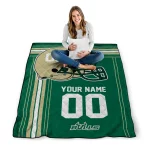 custom south florida bulls helmet theme green quilt blanket best selling