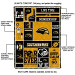 custom southern miss golden eagles helmet passion black quilt blanket best selling