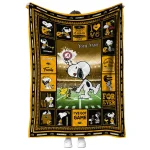 custom southern miss golden eagles snoopy coach black quilt blanket best selling