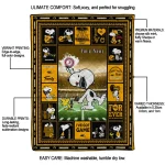 custom southern miss golden eagles snoopy coach black quilt blanket best selling