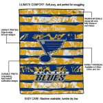 custom st louis blues layered florals blue white quilt blanket best selling