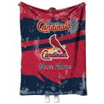 custom st louis cardinals brushstroke layers red quilt blanket best selling