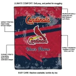 custom st louis cardinals brushstroke layers red quilt blanket best selling