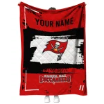 custom tampa bay buccaneers grunge patch red white quilt blanket best selling