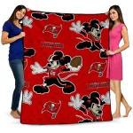 custom tampa bay buccaneers mickey football red quilt blanket best selling