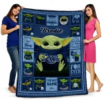 custom tampa bay rays yody baby motif navy quilt blanket best selling