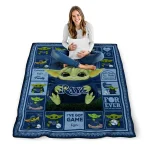 custom tampa bay rays yody baby motif navy quilt blanket best selling