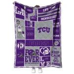 custom tcu horned frogs helmet passion purple quilt blanket best selling
