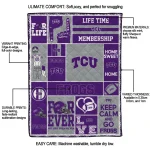 custom tcu horned frogs helmet passion purple quilt blanket best selling