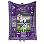 custom tcu horned frogs snoopy coach purple quilt blanket best selling