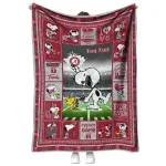 custom temple owls snoopy coach red quilt blanket best selling