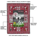 custom temple owls snoopy coach red quilt blanket best selling