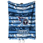 custom tennessee titans layered florals navy white quilt blanket best selling
