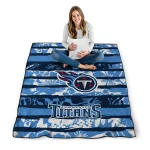 custom tennessee titans layered florals navy white quilt blanket best selling