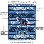 custom tennessee titans layered florals navy white quilt blanket best selling