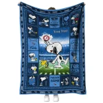 custom tennessee titans snoopy coach navy quilt blanket best selling