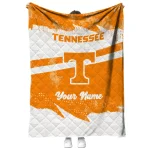 custom tennessee volunteers brushstroke layers orange quilt blanket best selling