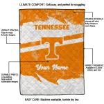 custom tennessee volunteers brushstroke layers orange quilt blanket best selling