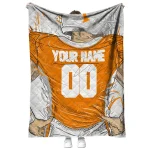 custom tennessee volunteers player sketch orange gray quilt blanket best selling