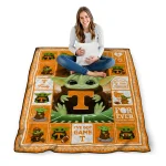 custom tennessee volunteers yody baby pattern orange quilt blanket best selling