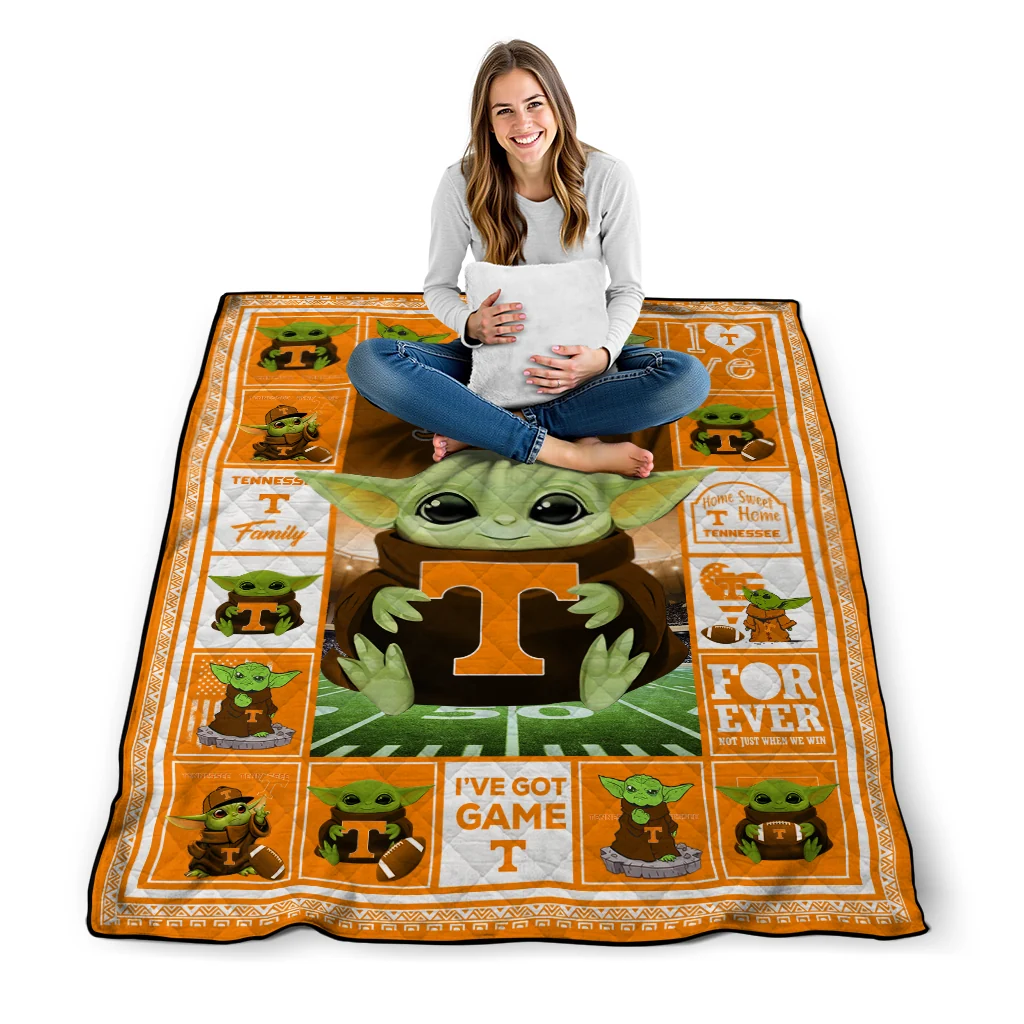 custom tennessee volunteers yody baby pattern orange quilt blanket high quality custom tennessee volunteers yody baby pattern orange quilt blanket high quality
