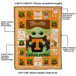 custom tennessee volunteers yody baby pattern orange quilt blanket best selling