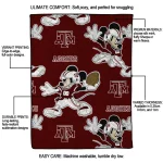 custom texas am aggies mickey football maroon quilt blanket best selling