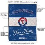 custom texas rangers snoopy victory blue white quilt blanket best selling