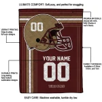 custom texas state bobcats helmet theme maroon quilt blanket best selling
