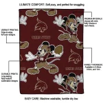 custom texas state bobcats mickey football maroon quilt blanket best selling