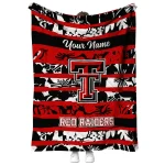 custom texas tech red raiders layered florals red white quilt blanket best selling