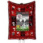 custom texas tech red raiders snoopy coach red quilt blanket best selling