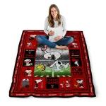 custom texas tech red raiders snoopy coach red quilt blanket best selling