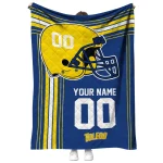 custom toledo rockets helmet theme blue quilt blanket best selling