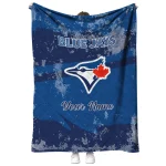 custom toronto blue jays brushstroke layers blue quilt blanket best selling