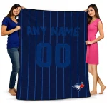 custom toronto blue jays pin dot quilt blanket best selling