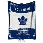 custom toronto maple leafs grunge patch blue white quilt blanket best selling