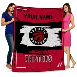 custom toronto raptors grunge patch red white quilt blanket best selling