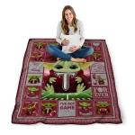 custom troy trojans yody baby pattern red quilt blanket best selling