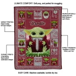 custom troy trojans yody baby pattern red quilt blanket best selling