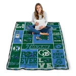 custom tulane green wave helmet passion green quilt blanket best selling