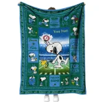 custom tulane green wave snoopy coach green quilt blanket best selling