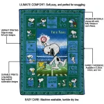 custom tulane green wave snoopy coach green quilt blanket best selling