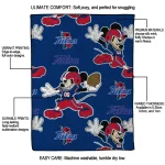 custom tulsa golden hurricane mickey football blue quilt blanket best selling