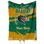 custom uab blazers brushstroke layers green quilt blanket best selling