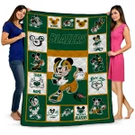 custom uab blazers mickey crimson green white quilt blanket best selling
