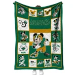 custom uab blazers mickey crimson green white quilt blanket best selling