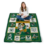 custom uab blazers mickey crimson green white quilt blanket best selling