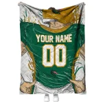 custom uab blazers player sketch green gray quilt blanket best selling